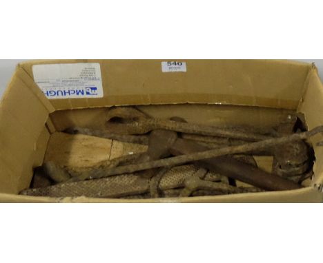 Box of Blacksmith’s Forge Tools – hammers, chisels etc
