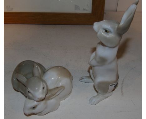 Two Nao Figures of Bunnies.