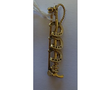 A Silver Gilt Hunting Brooch.