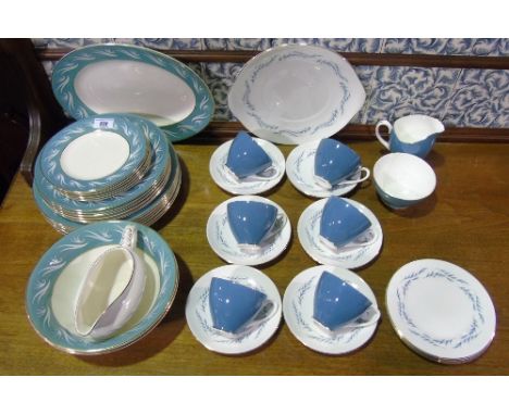 An Adderly Tea Service for Six, & Similar Empire Porcelain Dinnerwares.
