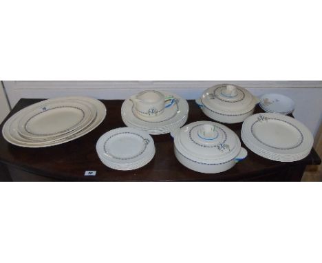 A Part Set of Royal Doulton Art Deco 'Darley Pattern' Dinner Wares.