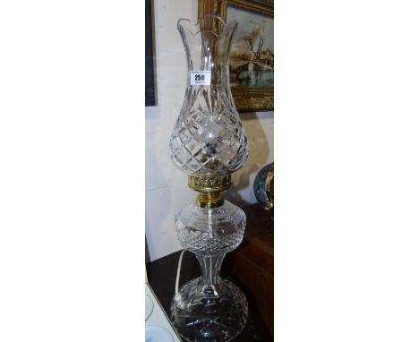 A Waterford Crystal Electric Table Lamp & Shade.