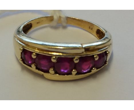 A Gold Ruby Stone Ring.