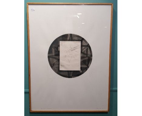 Ciarán Lennon (Ireland b. 1947). Fallen Tree. Mixed media, pencil and charcoal. Signed & dated '84. From his first exhibition