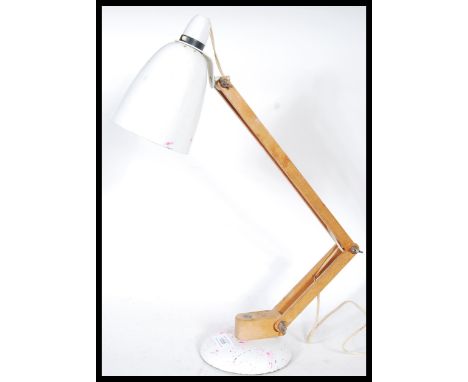 Terence Conran - Habitat - Mac Lamp No.8 - a 20th century retro vintage adjustable anglepoise desk / table work lamp. Conical