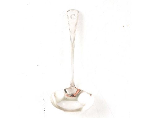 Silver ladle, William Eaton, London 1799, 18cm.