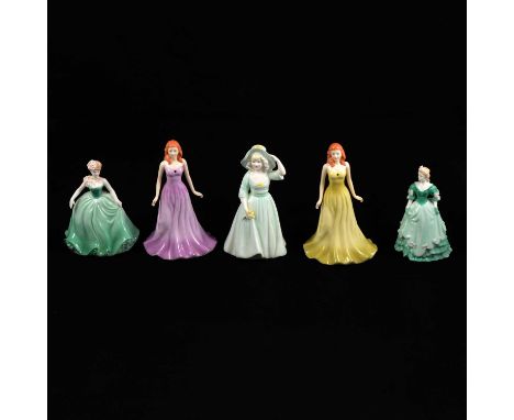Collection of ceramic figurines, various makers including Doulton, Wade, Goebel, etc.