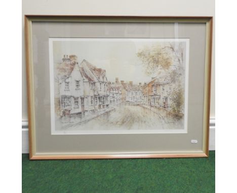 Terry Jeffery, 20th century, Dedham, limited edition signed print, 38 x 54cm