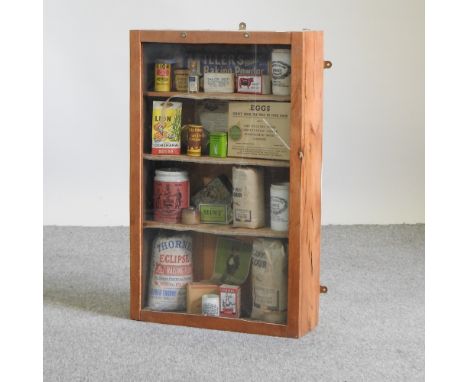 A vintage food cupboard display, 47cm