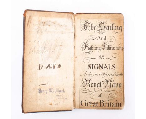 GREENWOOD, Jonathan - The Sailing and Fighting Instructions or Signals As they are Observed in the Royal Navy of Great Britai