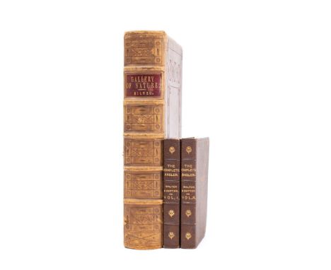 WALTON, Izaak & COTTON, Charles - The Complete Angler : 2 vols, 2 engraved portrait plates, illustrations throughout text wit
