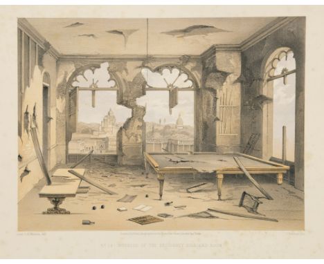 SIEGE OF LUCKNOW : 15 tinted lithograph prints on 12 sheets by Clifford Henry Mecham, single sheets size 360 x 240mm, in good