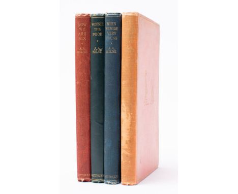 MILNE, A.A. The House at Pooh Corner:, org. cloth faded, 8vo, first edit, 1928. With - Now We Are Six, org. cloth a little fa