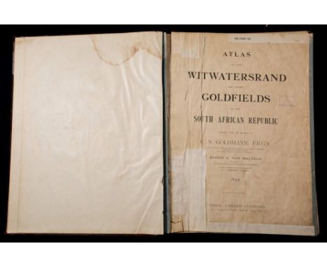 WITWATERSRAND GOLDFIELDS : "An Atlas of the Witwatersrand Goldfields in the South African Republic,  compiled under the direc