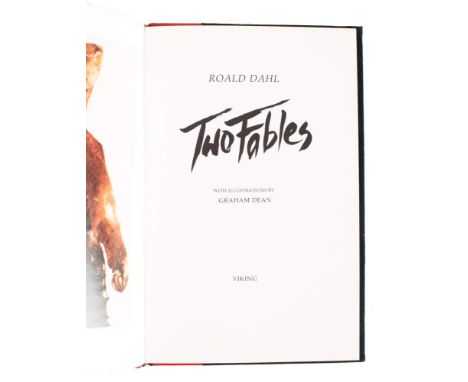 DAHL, Roald - Two Fables : illustrated by Graham Dean, limited edition  291 / 300 copies, signed by the author, original blac