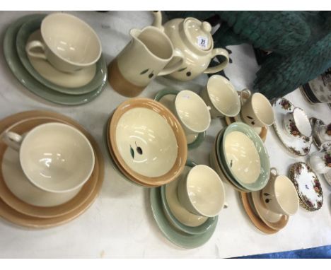 A Poole pottery tea set