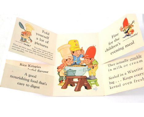 RARE! A vintage KELLOGGS advertising information card for RICE KRISPIESW: 9cm approx  H: 13.5cm approx Approx 1 pieces