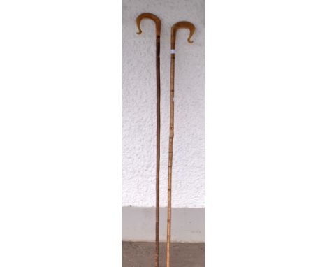 Two vintage crooksL: 142cm approx 