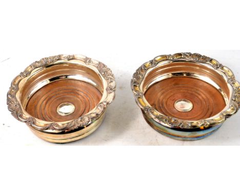 Pair of c EDWARDIAN quality white metal wine sliders, came from a fine house!Approx 2 pieces