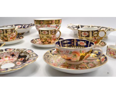 Collection of various ceramics including Royal Crown Derby napkin rings, tea cups and saucers, bowls, dishes etc