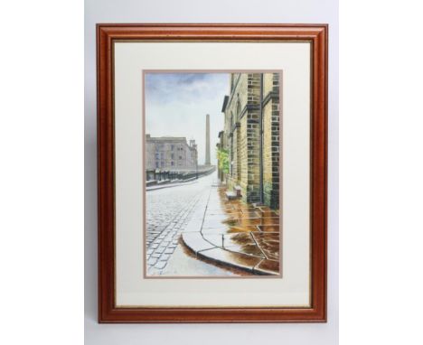 STUART HIRST (b.1950) Salts Mills, Saltaire, Bradford, watercolour and pencil, signed and dated (19)98, 19" x 12 1/2", staine