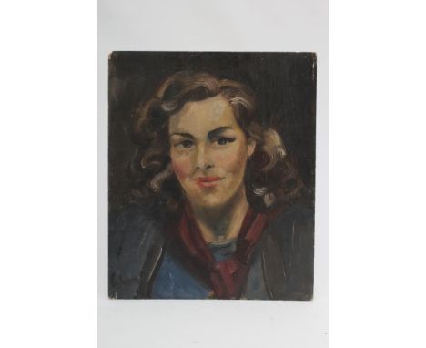 COLUM ROBERT GORE-BOOTH (1913-1959) Portrait of a Young Woman, oil on board, signed, 17 3/4" x 15" unframed (subject to Artis