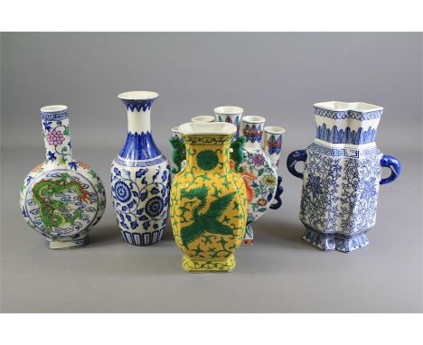 A Collection of Contemporary Chinese Vases. The vases from The Wonders of Ancient China Recaptured Series. The porcelain vase