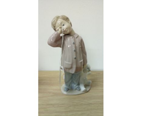 NAO FIGURE BY LLADRO - SLEEPY BOY WITH TEDDY