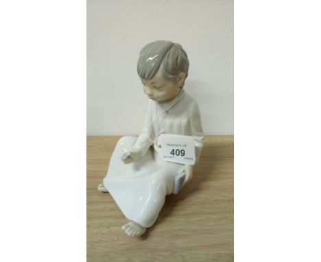 NAO BY LLADRO - LITTLE BOY WITH BOOK