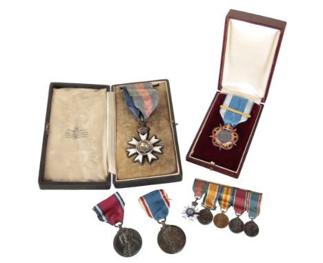 A MOST DISTINGUISHED ORDER OF ST. MICHAEL AND ST. GEORGEneck badge in case with issue, with Jubilee 1935 medal and Coronation