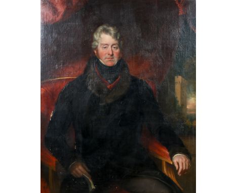 After Richard Evans (British,1784-1871), English School, 19th century oil on board. Thomas Henry 1st Baron Ravensworth, three