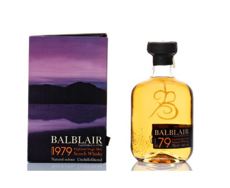 BALBLAIR VINTAGE 1979 | Distilled: 1979 | Bottled: 2007 | ABV: 46% | Region: Highland | Country: Scotland | Type: Single malt