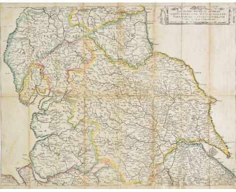 Quartermaster's map. Hollar (Wenceslaus), The Bishop=Ricke of Durham and Cumberland, Westmoreland, York=Shire, Lancast=Shire,