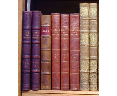 Talfourd (Thomas Noon). Final Memorials of Charles Lamb, 2 volumes, Edward Moxon, 1848,  ownership signatures of Wyndham Goul