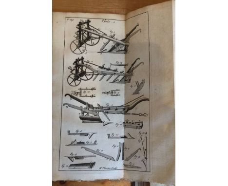 Tull (Jethro). The Horse-Hoing Husbandry, 2nd edition, A. Miller, 1743, initial licence leaf, 7 engraved plates (6 folding), 