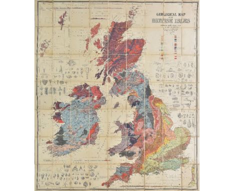 Geological Maps. Geikie (Archibald), Geological Map of the British Isles, published W. & A. K. Johnston, Edinburgh, 1864, col