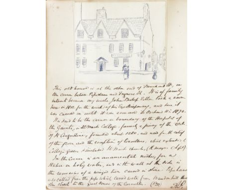 Bristol. A manuscript album with original sketches of Bristol and Wales, by Augustin Prichard, 4 Chesterfield Place, Clifton,