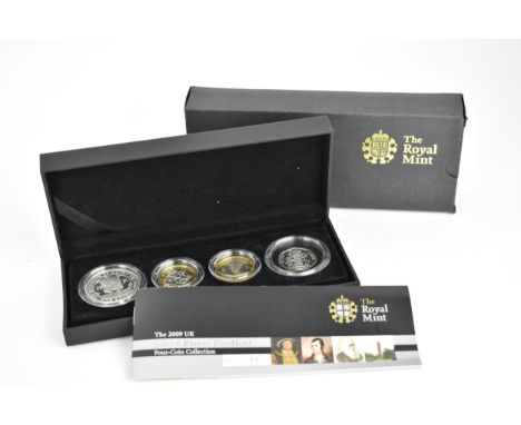 Elizabeth II (1952-2022) - Royal Mint 2009 silver proof Piedford four coin collection, comprising Kew Gardens 50p, Charles Da