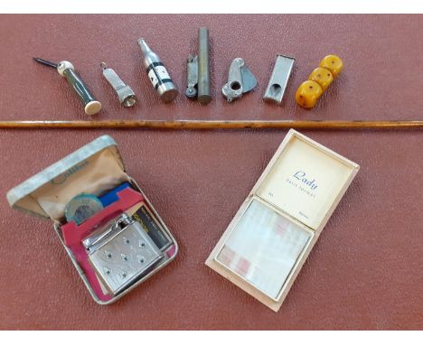 Vintage smoking related and novelty items of interest to include silver cigar cutters, Location: 