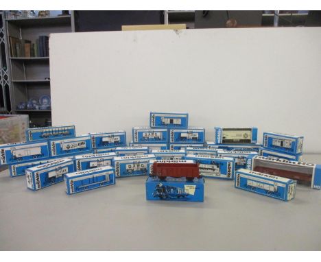 A selection of Marklin German model railway rolling stock HO scale, to include a Round table car and a 4671 crane car and oth