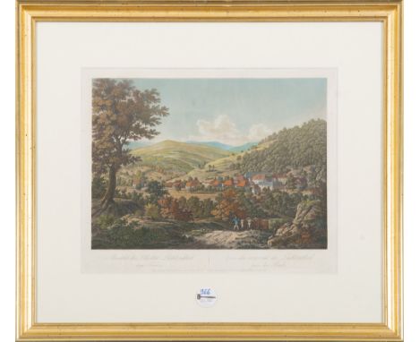 Karl Kuntz (1770-1830). „Ansicht des Klosters Lichtenthal bei Baden-Baden“. Aquatinta, mittig/u./sign., li./u./bez., mit Pass