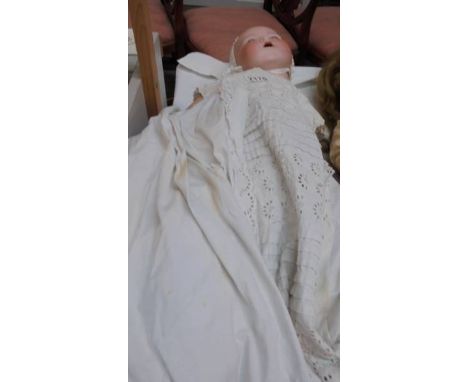 A Victorian porcelain doll marked AM Germany, 351 / 8.K.