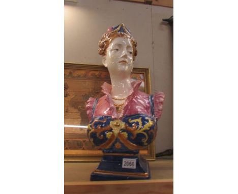 A large ceramic female bust. COLLECT ONLY.