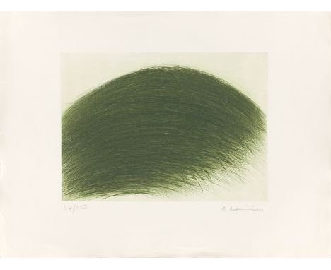 Arnulf Rainer (Baden b. Wien 1929 – lebt in Enzenkirchen und auf Teneriffa). „Grüner Berg“. 1971Farbradierung auf Papier.  31