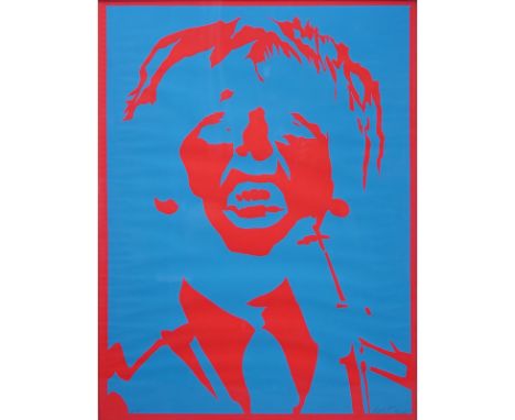 Robert Stanley, American (1932-1997) Silkscreen in 2 colors "Ringo Starr". Numbered 63/95, signed and dated '65 in pencil. Go