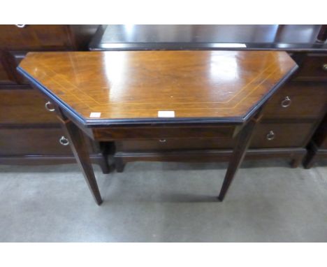 An Edward VII inlaid rosewood console table 