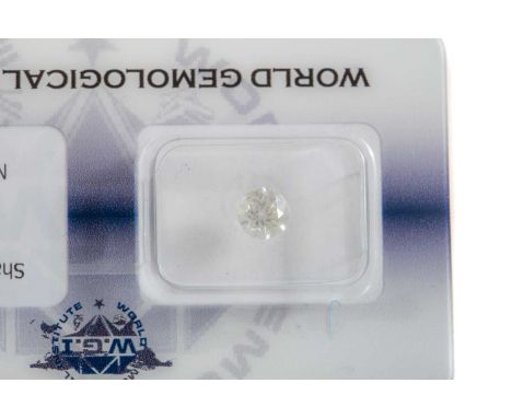 **CERTIFICATED UNMOUNTED DIAMOND round brilliant, 0.76 caratsQty: WGI9624140405, K, SI2