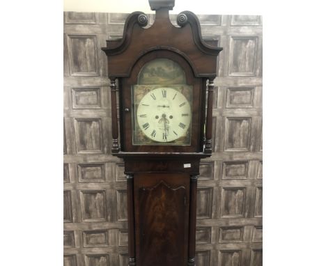 EARLY 19TH CENTURY LONGCASE CLOCK BY FRANCIS ABBOTT, MANCHESTER, the white enamel dial with Roman numerals, subsidiary second