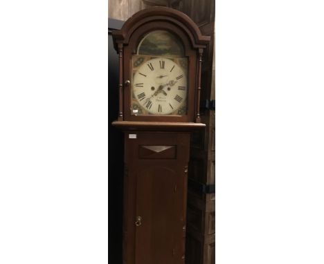 LONGCASE CLOCK BY T. DANIEL, two train eight day movement, the white dial painted with Roman numerals and inscribed 'T. Danie