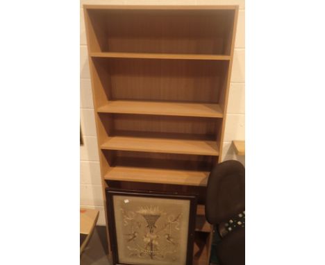 IKEA bookcase a firescreen and office chair